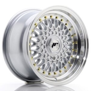 JR Wheels JR9 15x8 ET20 BLANK Silver w/ Machined Lip